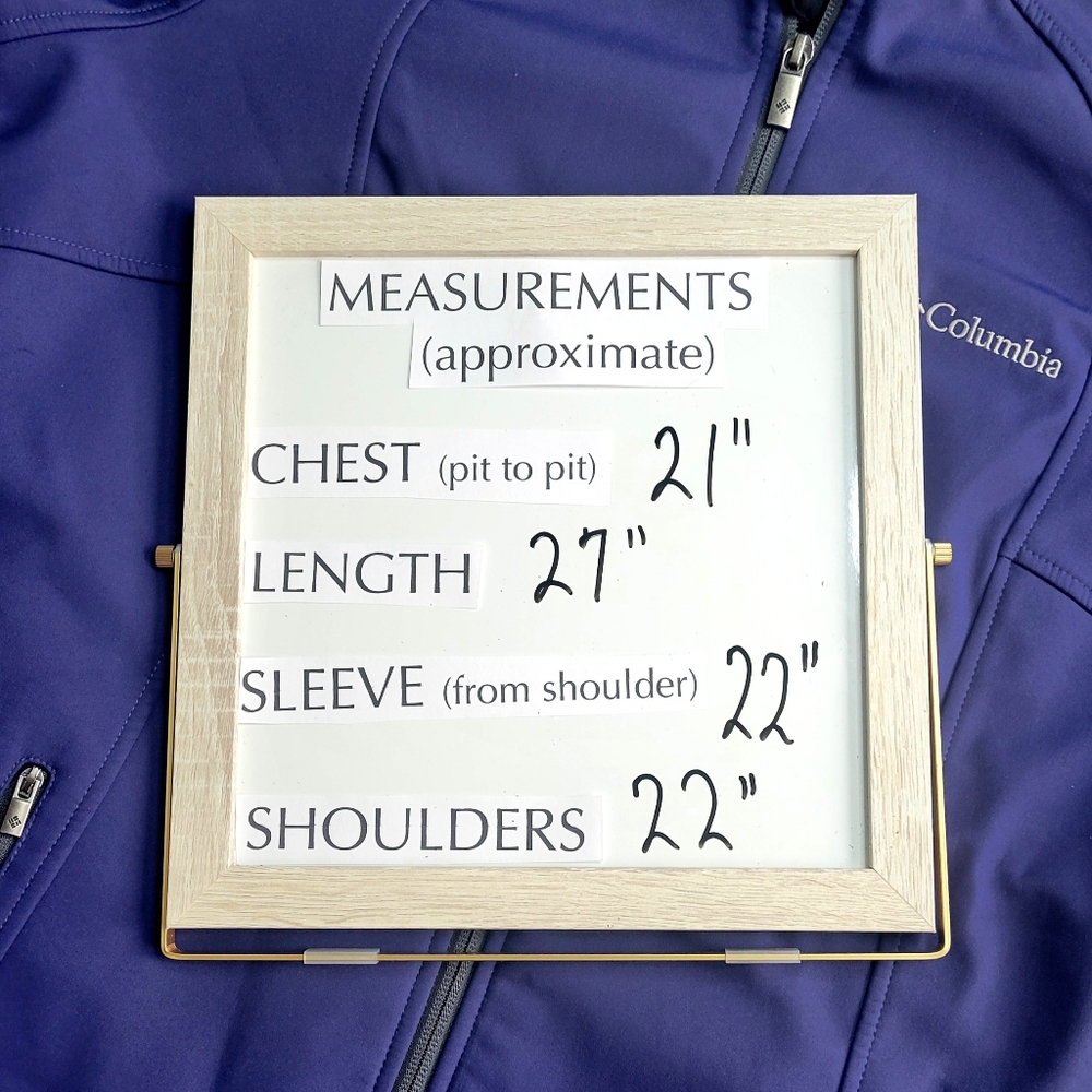 Columbia Womens‎ Jacket Coat Large Blue Purple Zip Up Fleece Lined Collar - Picture 7 of 9